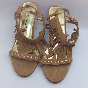 FRINGE LEATHER HEELS
